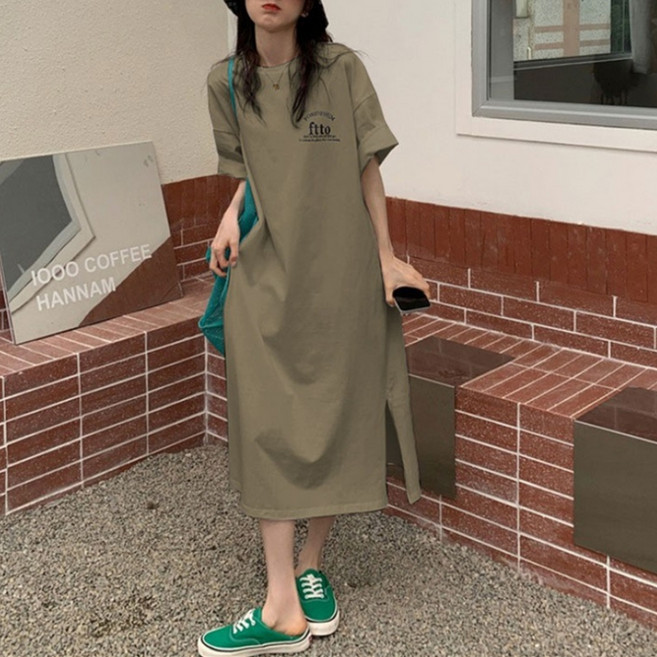 안다로미 나염 ftto 오버박스 롱원피스