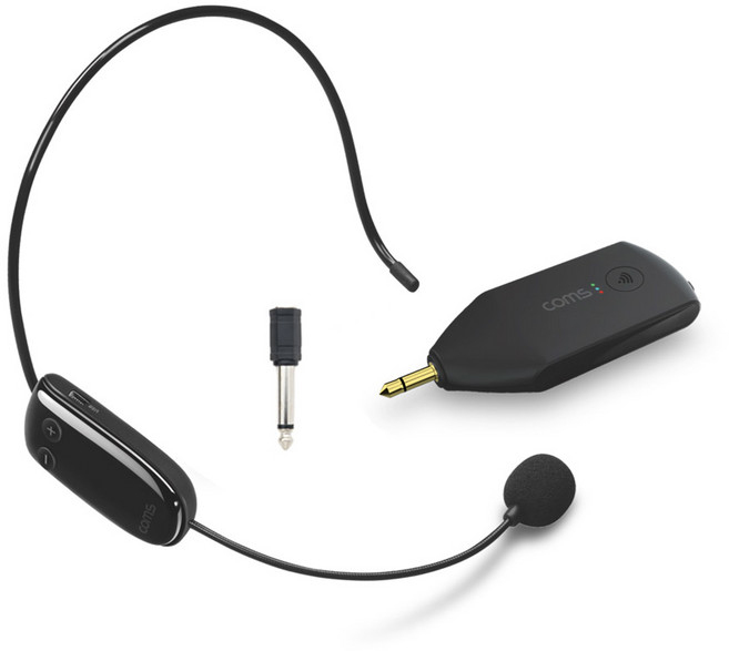 컴스 UHF 무선 헤드셋 + 마이크 수신기, WW910, 혼합색상