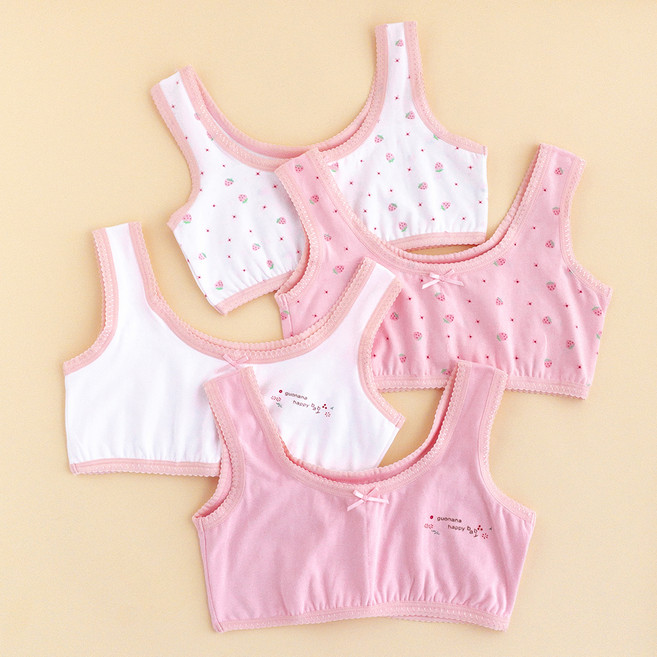 주니데이 주니어 딸기무지 학생 브래지어 4종 세트