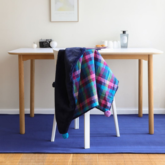 오리고 극세사 벨보아 니트방울 블랭킷