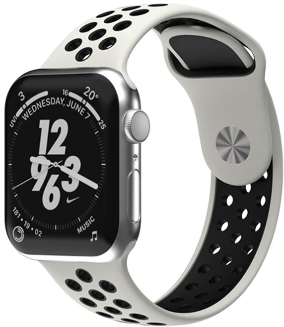 신지모루 스마트 워치 애슬리틱 스트랩 밴드, 화이트, 1개