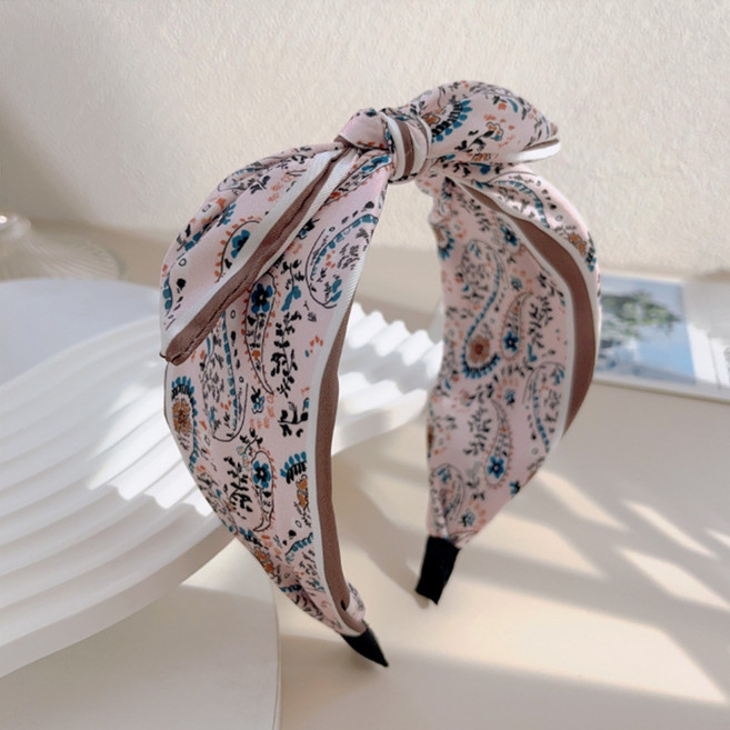 하우매니 페이즐리 패턴 리본 머리띠 ONE SIZE