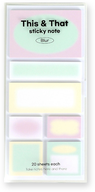 워너디스 디스앤뎃 블러 점착 메모지, 04 블루베리 스무디, 1개, 20개입