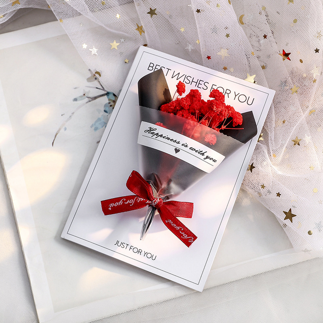 힘룸 카드장식 미니 꽃다발, 스타일 4