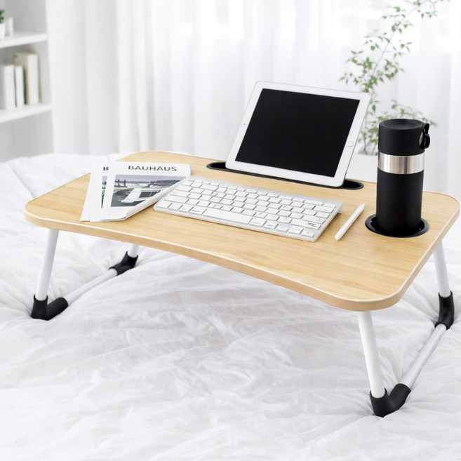 루아즈 접이식 좌식 테이블 다용도 베드 트레이 LUAZ-CF2, 우드