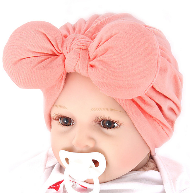 아랑로랑 폭신땅콩리본 비니 아기모자