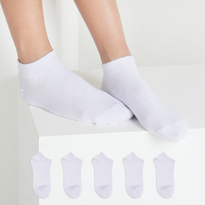 착한양말 여성용 무지 발목 양말 5켤레 세트