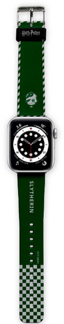 해리포터 기숙사 로고 실리콘 밴드 스마트워치 스트랩 38 / 40 / 41 mm, 슬리데린 로고