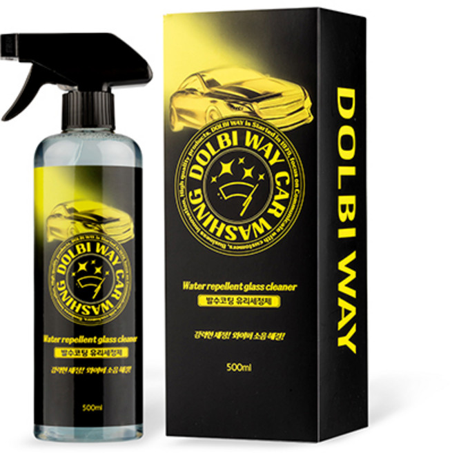 dolbi way 防潑水塗層 雨刷抖動消除 噪音消除 玻璃清潔劑, 500ml, 1個