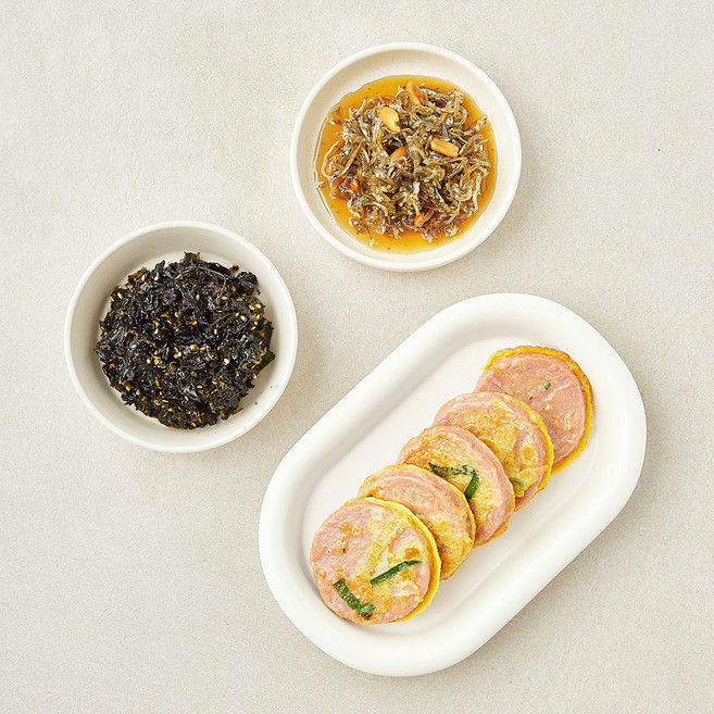 식도감 추억의 아이반찬 분홍소세지 150g + 잔멸치볶음 65g + 김자반무침 90g 세트, 305g, 1세트