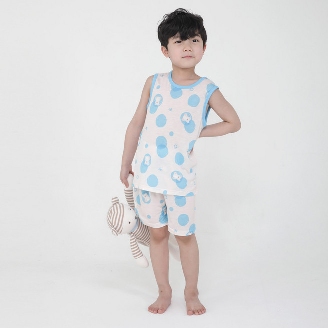 더오투투 아동용 버블 베어 나시 상하의 세트