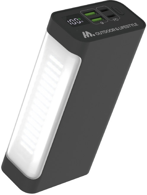 밸류엠 LED 랜턴겸용 PD 65W 초고속충전 보조배터리 30000mAh + CtoC 60W, 그레이, VM-PA30BLT