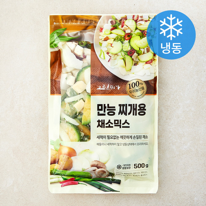 그린피아 만능 찌개용 채소믹스 (냉동), 1개, 500g