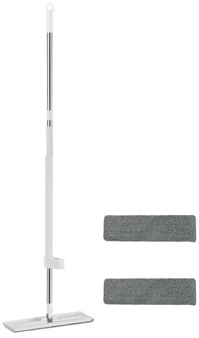 윈프라이스 노터치 세척 밀대걸레 + 극세사패드 2p 세트, 1세트