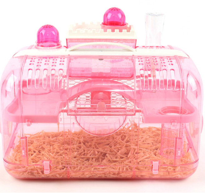 ACEPET 愛思沛 Crystal Zone 雙層倉鼠籠 43.5 x 27 x 30 cm, 1個, 粉紅色