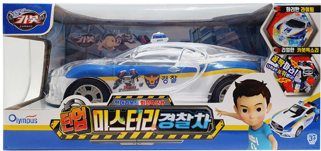 Hello CARBOT 衝鋒戰士 Turn Up神秘警車運作玩具, 混色, 1台