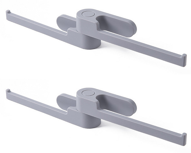 씨밀레 회전 수납 걸이 41.5 x 4.5 x 6.5 cm, 그레이, 2개