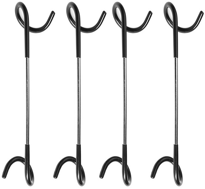 브리즈문 양방향 돼지꼬리 캠핑 랜턴걸이, 블랙, 4개