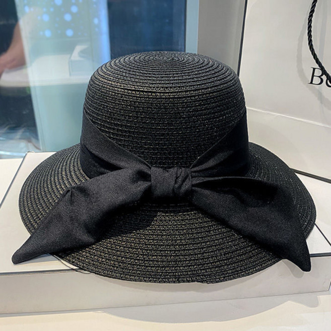 선빛 아멜리 리본 밀짚모자