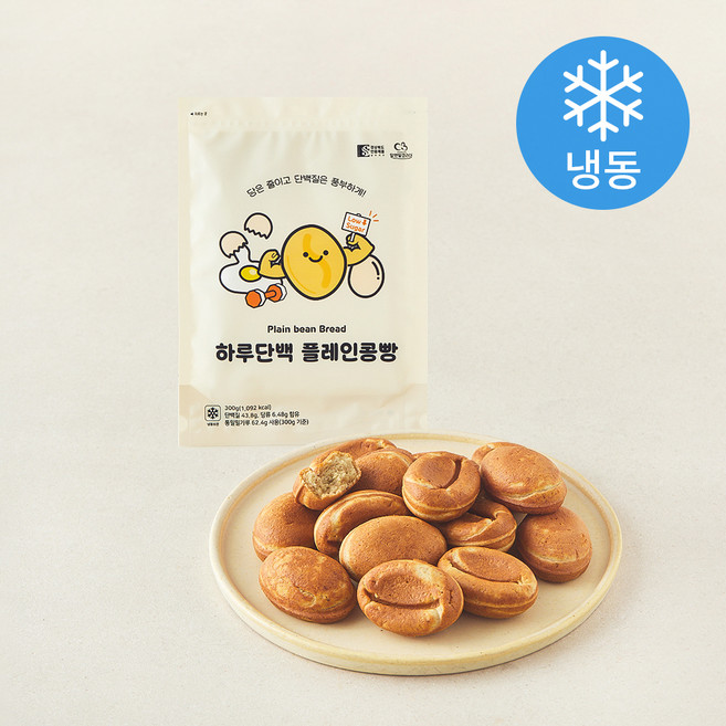 하루단백 플레인콩빵 (냉동), 300g, 1개, 1개입
