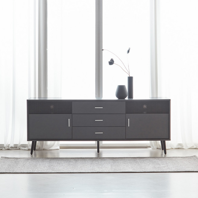 파로마 이반 캐비닛 TV 거실장, 그레이