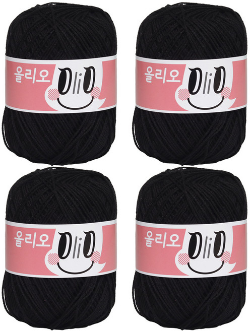 OliO 뜨개실, 739번 블랙, 4개