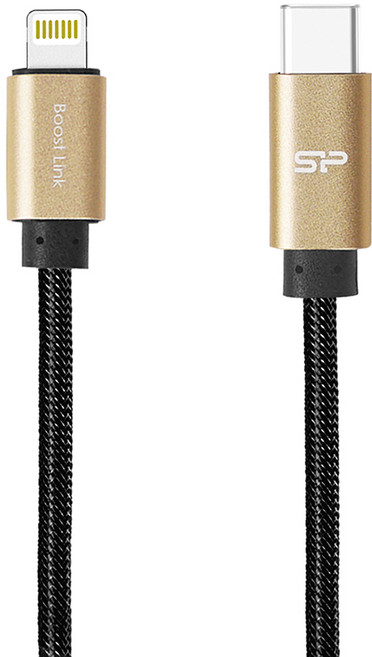 Silicon Power 廣穎電通 Boost Link Type-C to Lightning 高速充電線 LK30CL, 金色, 1個, 100cm