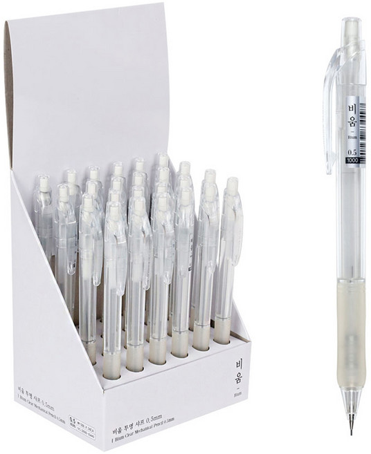 morning glory 1000 Bium 透明自動鉛筆 0.5mm, 24支