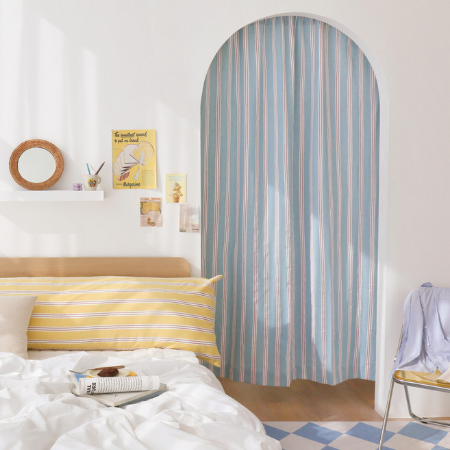 포홈 핸드메이드 뉴욕맨션 린넨 커튼 봉집형