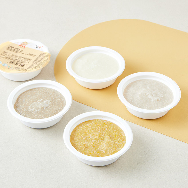 짱죽 냉장 초기 7개월 부터 오트밀바나나 묽은죽 140g + 한우양송이 묽은죽 140g + 닭가슴살양배추 묽은죽 140g + 한우모듬호박 묽은죽 140g 이유식 A세트, 1세트