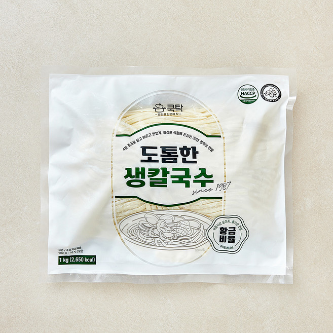 쿡탁 도톰한 생칼국수, 1kg, 1개