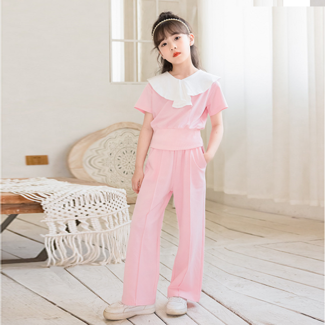 미소파파 여아용 세나 핑크 코튼 상하 세트