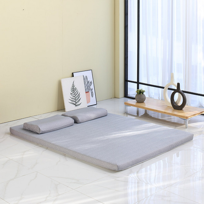 침대생각 마약 에어홀 메모리폼토퍼 매트리스, 도트그레이, 7cm