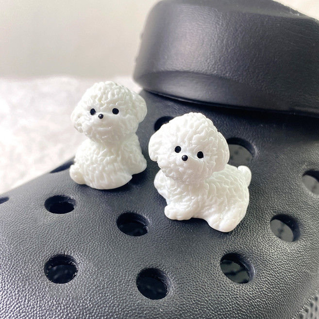 젤루나 하얀 비숑 강아지 신발 파츠 2p 세트 CB-47