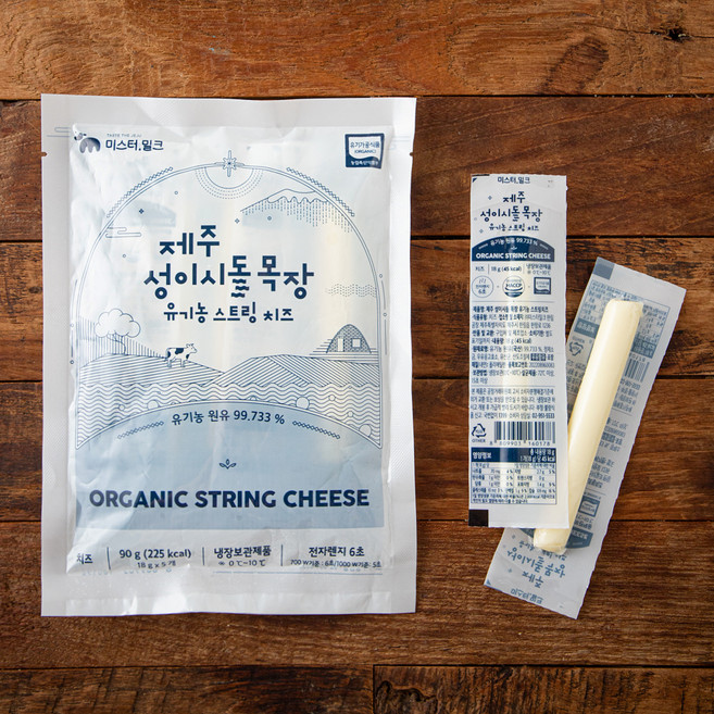 제주성이시돌목장 유기가공식품 인증 스트링 치즈, 18g, 5개입, 1개