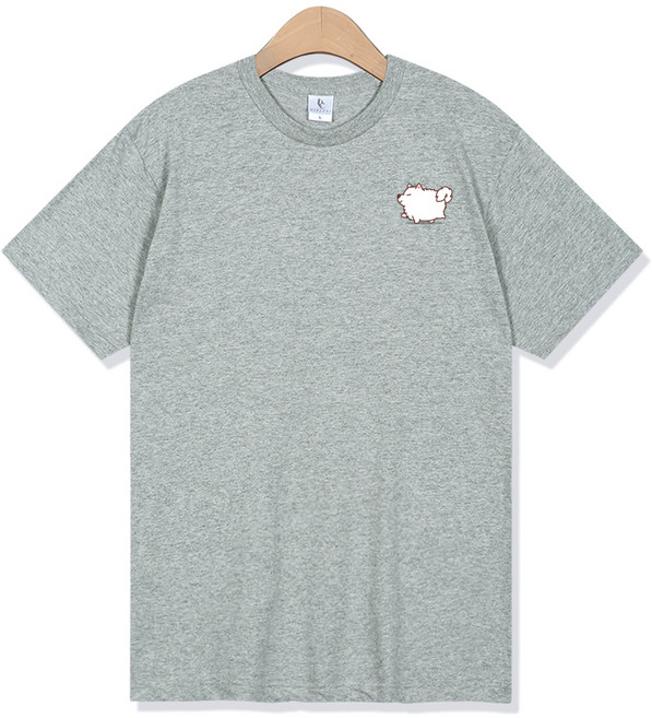 디엘크리 FAT 사모예드 17수 통기성 반팔 티셔츠