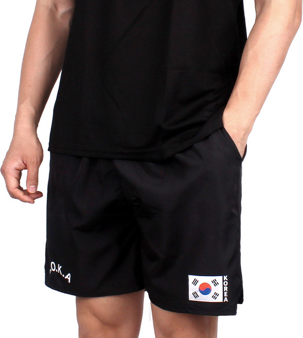 밀리브로 남성용 쿨링 ROKA 태극기 반바지