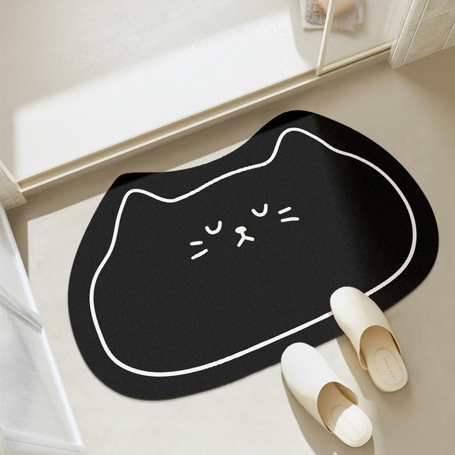 더자카 캣페이스 규조토 욕실 매트 60 x 40 cm, B타입, 1개