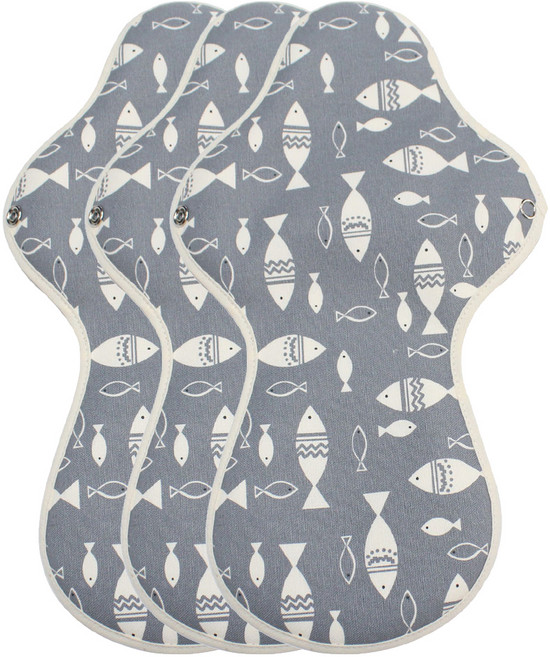 위즐리 면생리대 카모그레이, 오버나이트, 1개입, 3개