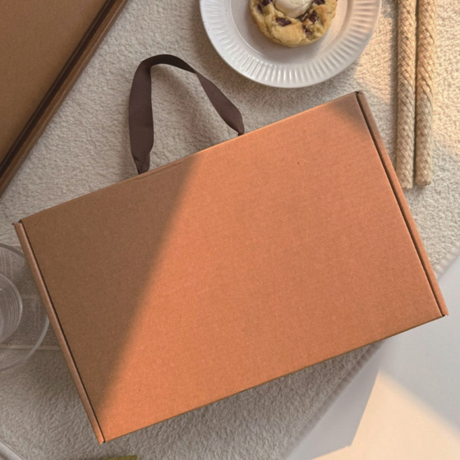 베스트팩 크라프트 종이상자 끈 쇼핑백 31호, 초코끈, 5개