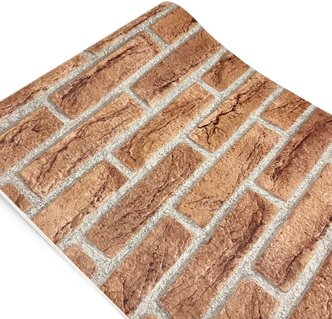 디씨픽스 월드디자인 인테리어 데코 벽돌 브릭 포인트시트지 200-2158, 브라운