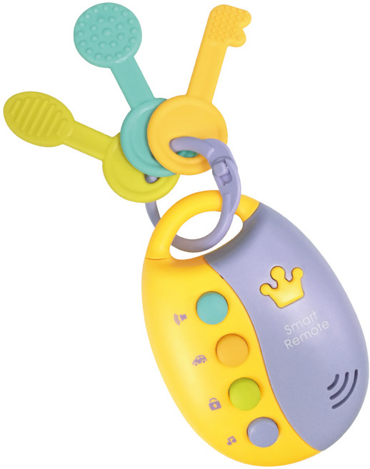 하늘썬별 아기 스마트 리모컨 자동차 키 촉감발달완구, 혼합색상, 1개