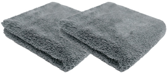 PURESTAR 플러쉬 무봉제 양면 버핑타월, 그레이, 2개