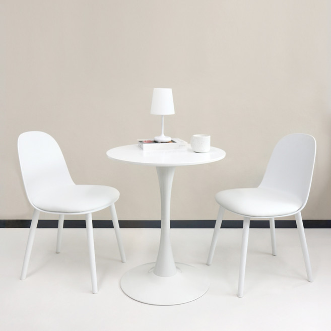 이지라이프 인테리어 라운드 식탁의자, Soft 크림, 2개