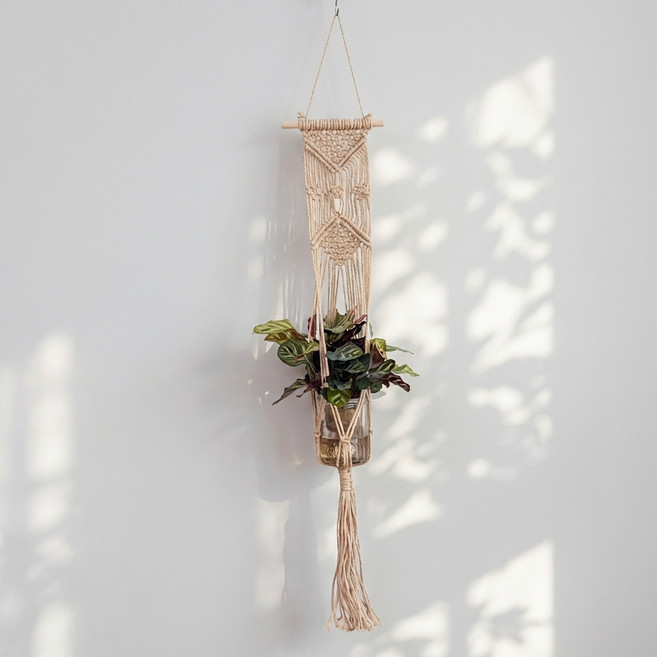 몰투데이 힐링정원 마크라메 인테리어 화분 걸이, D 4, 1개