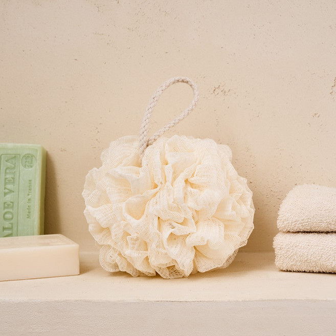 모던하우스 거품가득 각질제거 샤워퍼프, 아이보리, 1개, 1개입