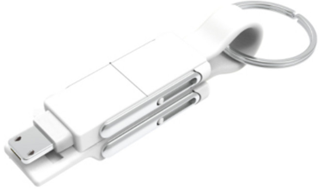 6in1 마그네틱 숏케이블 고속충전 케이블, 14cm, 화이트, 1개