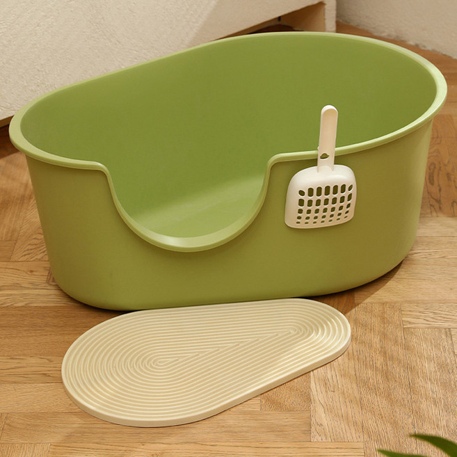 레드퍼피 고양이 비체르 화장실 + 모래삽 세트, 아보카도올리브, 1세트