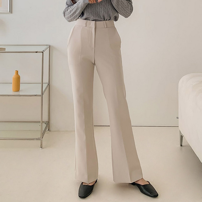 제이에이치스타일 여성용 롱/숏 기장 쫀쫀 세미부츠컷 스판 히든밴딩 하이웨스트 슬랙스 SJROK654