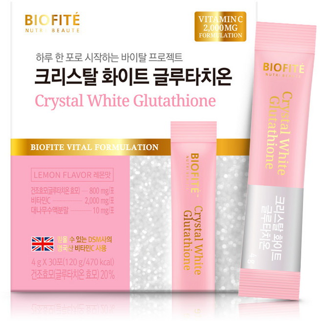 비오피테 크리스탈 화이트 글루타치온 30p, 120g, 1개